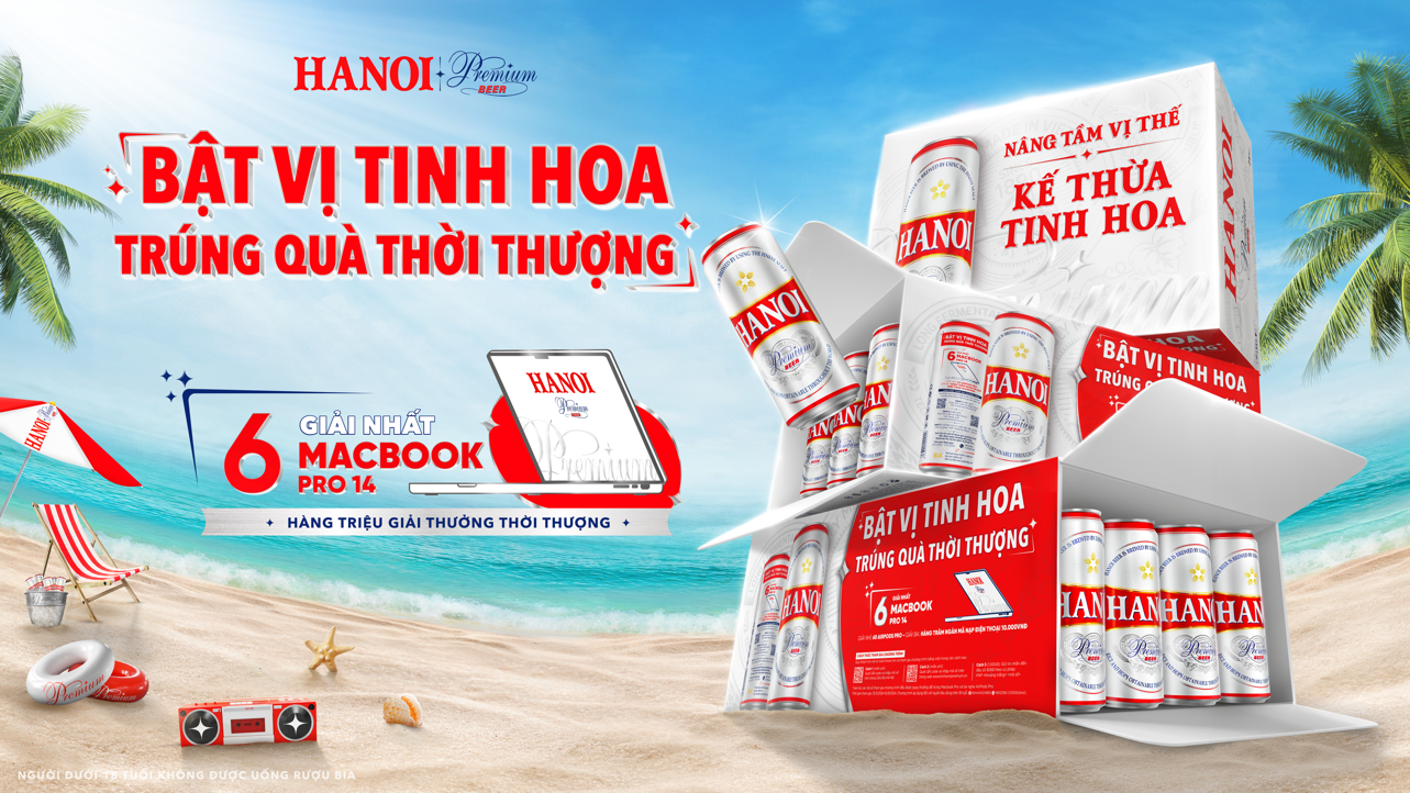 Nâng tầm trải nghiệm hè 2024 cùng Hanoi Premium với Chương trình khuyến mại “Bật vị tinh hoa - Trúng quà thời thượng